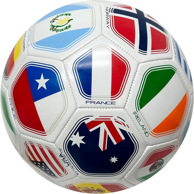 Tripact Inc كرة قدم تدريبية خارجية علم العالم لكأس العالم 2026 - الحجم 5 - أبيض - Image 4